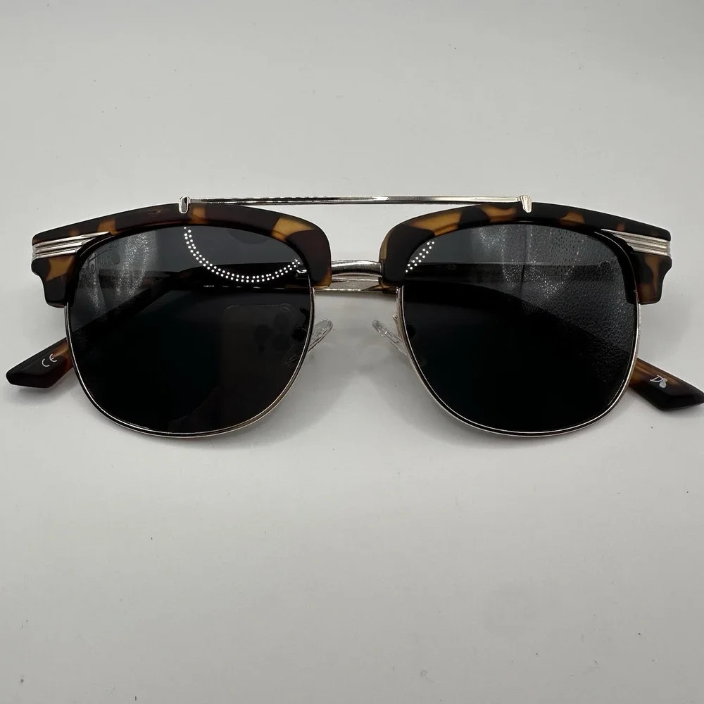 Detour Castaway M Sunglasses‎ Polarized Lenses Gold Metal Tortiseshell Unisex